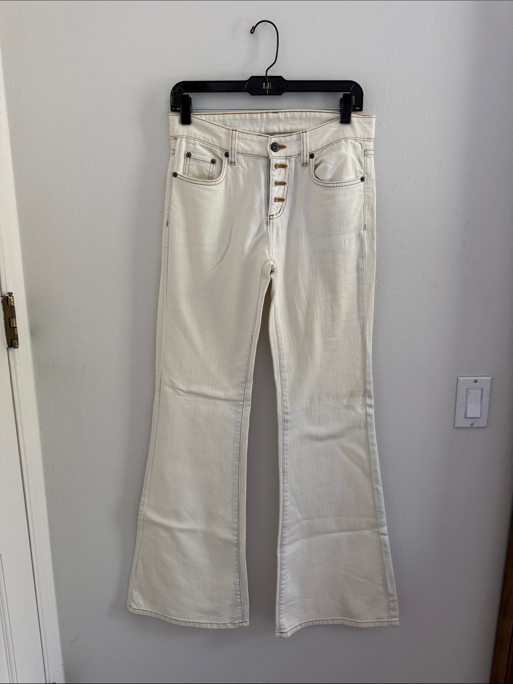Carmar White Flare Jeans - Wide Leg